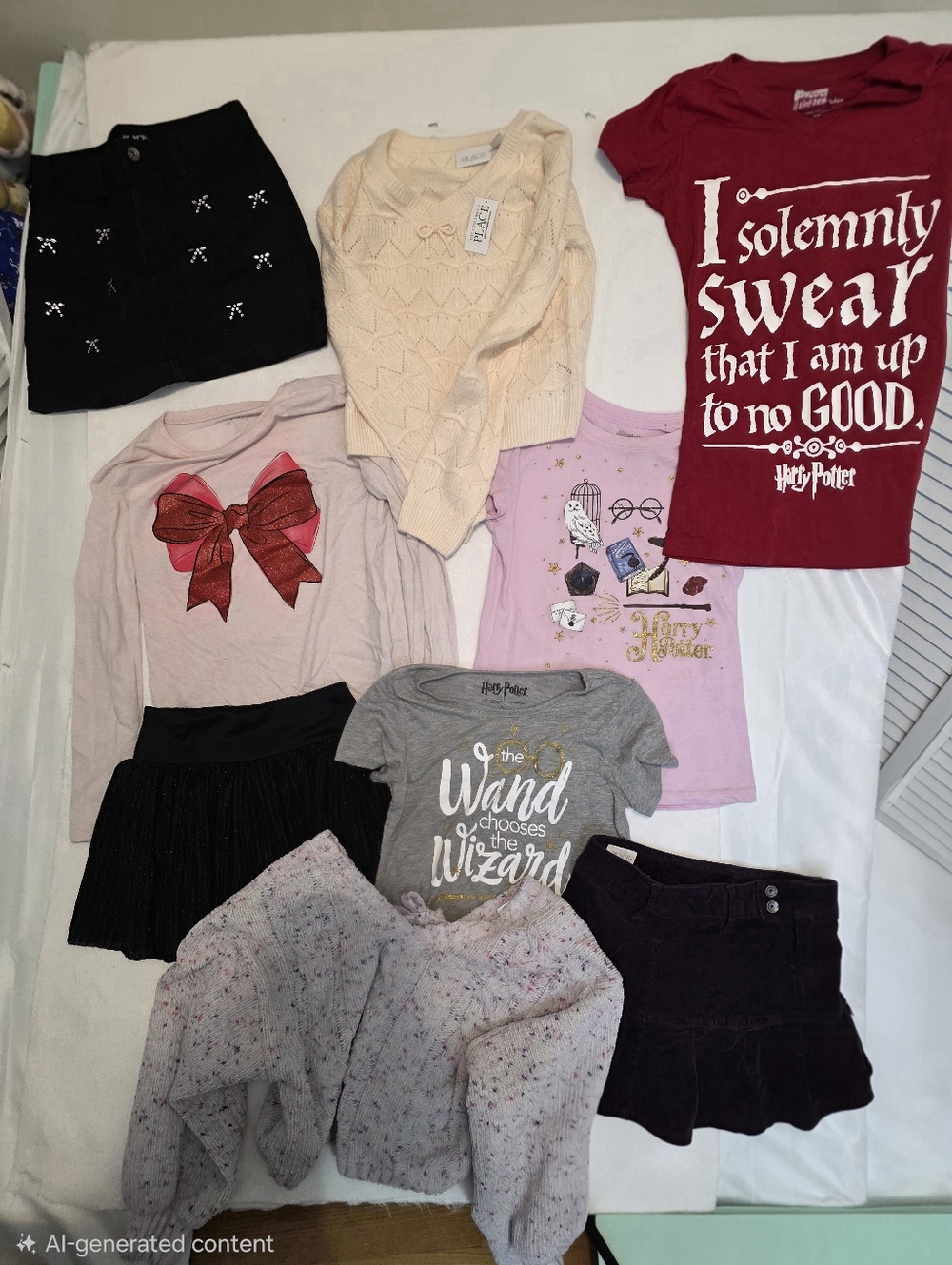 Girls Clothing Lot 10/12 Harry Potter The Childrens Place Skirts Tops Bundle